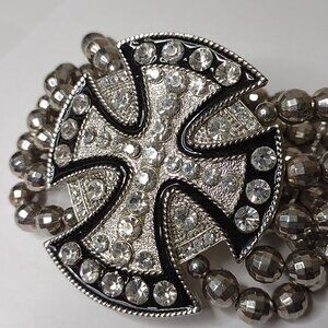 Very Awesome Chunky Wide Lightweight Cross Stretch Bracelet